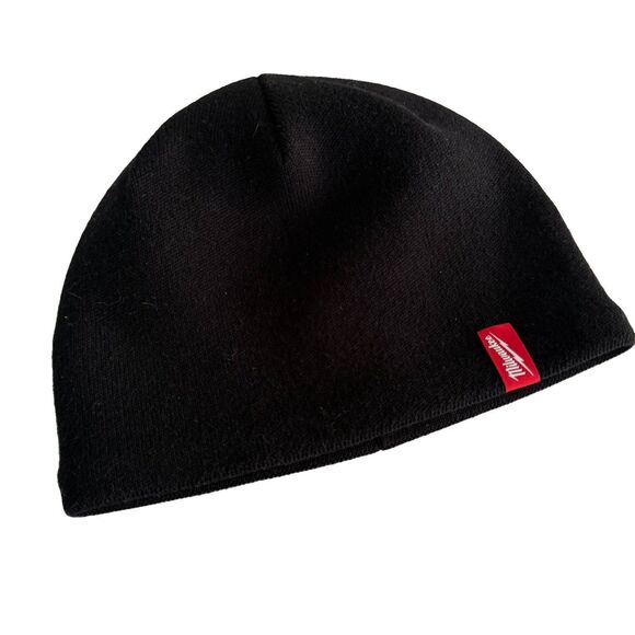 Milwaukee Tools Knit Beanie Hat Fleece Lined Black Ski Winter One Size NWOT